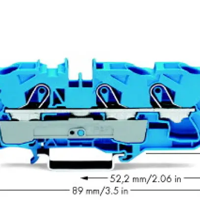 Morsetto di passaggio WAGO Top Job-S 10mm² 3L blu serie 2010 