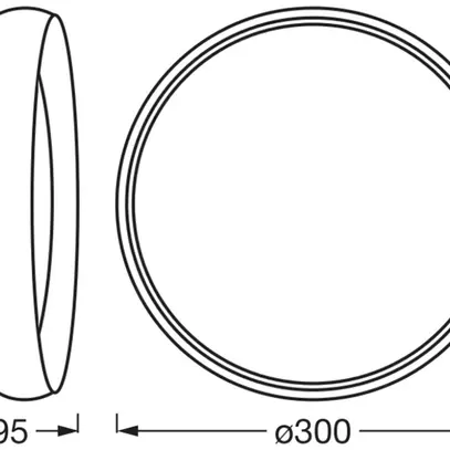 LED-Deckenleuchte LEDVANCE Orbis Livia 16W 750lm 830 Ø300×95mm grau/Holz 