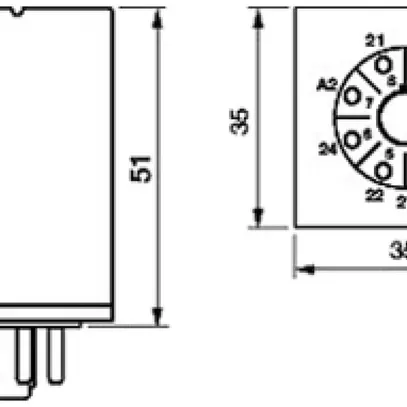 Relè ComatReleco C31L/AC230V 3CO 10A AgCuNi argento 230V AC LED 