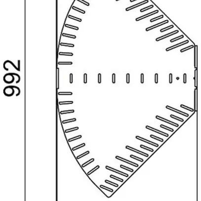 Coude BET RB W réglable 110×500mm acier galvanisé à chaud 