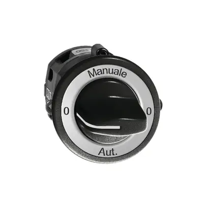 Interr. rot. INC 0-Manu.-0-Aut. FH 2/1P nero con manopola 