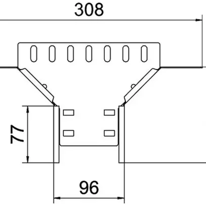 Uscita a T BET RAA 85×100mm acciaio zincato a nastro 