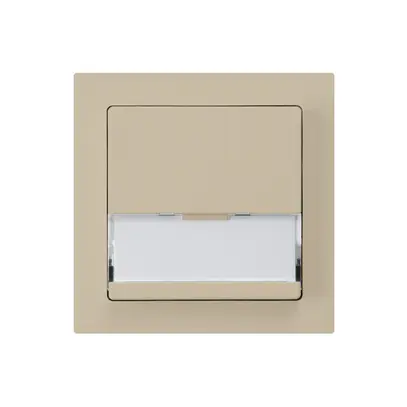 Tasto di suoneria INC A/1L kallysto beige con porta-etichetta 37×15mm 