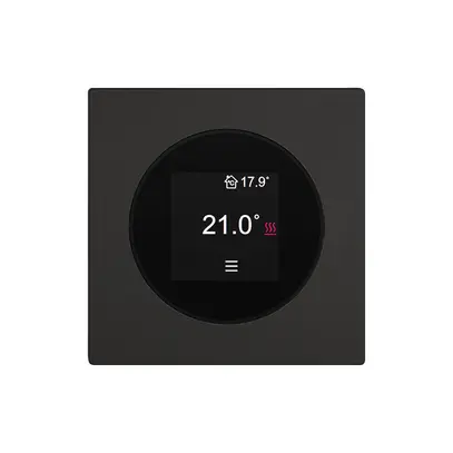 Raumthermostat EDIZIO.liv SNAPFIX® 230VAC 4…30°C 60×60mm schwarz 