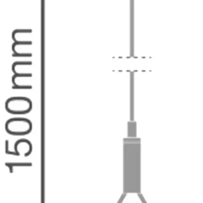 Suspension à corde LEDVANCE LINEAR INDIVILED acier 1500mm argent 
