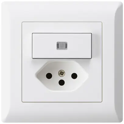 Combinazione luminosa INC A-R/1P+T13 bianco kallysto.line con protezione bambini 
