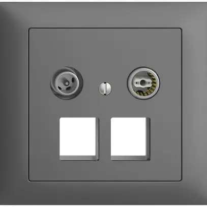 Prise multimédia 11dB INC Edue FKE, prise terminale/passage, 2×RJ45 Keystone grf 