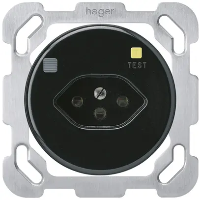 Presa INC basico B T13 FI 30mA nero 