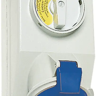 Presa murale AP CEEtyp 3L 16A IP44, 6h, doppio blocco 