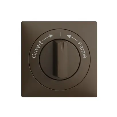 Frontset EDIZIOdue Ouvert->I<-Fermé coffee 60×60mm für Schwenktaster 