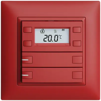 Poussoir RTH ENC KNX 2× EDIZIOdue FMI berry, avec LED RGB 
