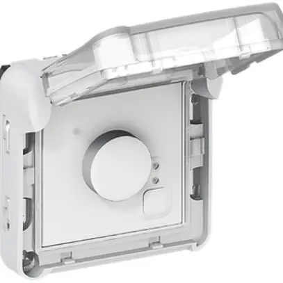 Thermostat d'ambiance PLEXO 7…30° gris/blanc 