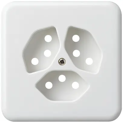 Plaque de recouvrement grd.I 3×type 13 blanc basico 