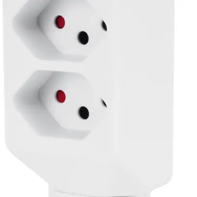 Mehrfachstecker Steffen 2×T13+1×T13 10A 230V IP20 weiss 