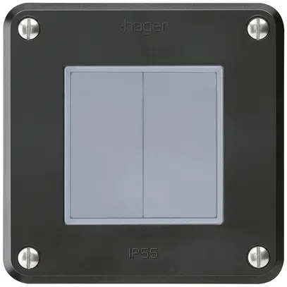 Interrupteur ENC robusto IP55 schema 3+3 noir pour combinaison 