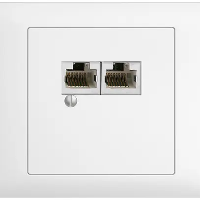 Boîte INC 2×RJ45/s 8P par.EDIZIOdue blanc R&M swissline 
