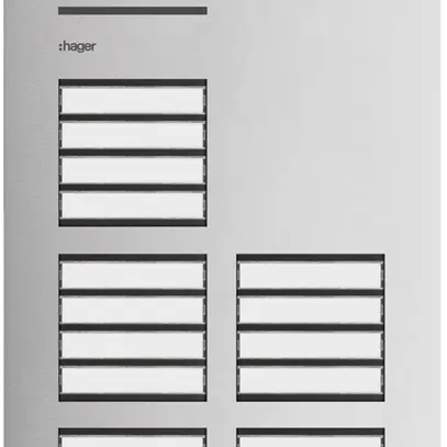 Postazione audio esterna Hager elcom.one 2-fili per 20appartamenti ac-pr 