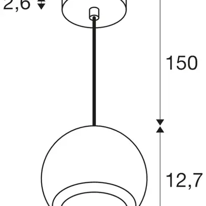 Lampada sospesa SLV LIGHT EYE 150 GU10 1×13W REG Ø150mm bianco 
