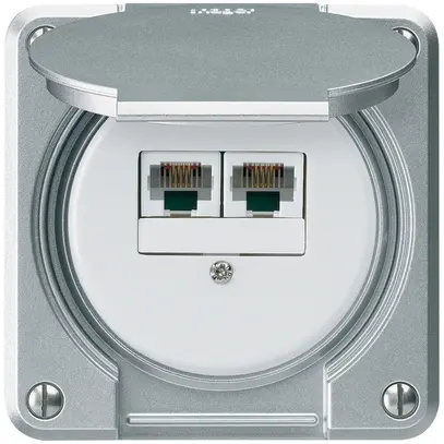 Scatola di raccordo INC robusto IP55 alluminio 2×RJ45/u parallele p.combinazione 