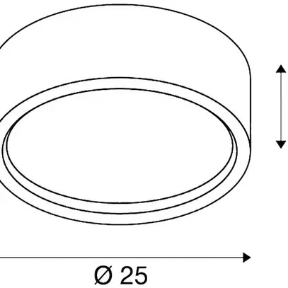 Plafonnier LED SLV PLASTRA, 15W 230V 3000K 990lm réglable IP20 blanc 
