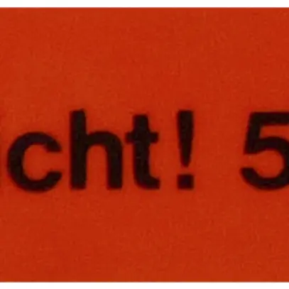 Plaque d'avertissement mat. synth. 60×20mm rouge/noir 