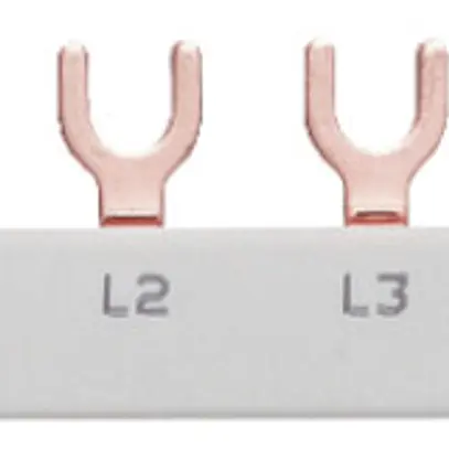 Pettine di raccordo Hager 4P 4L forca 10mm² 63A 210×12mm bianco 