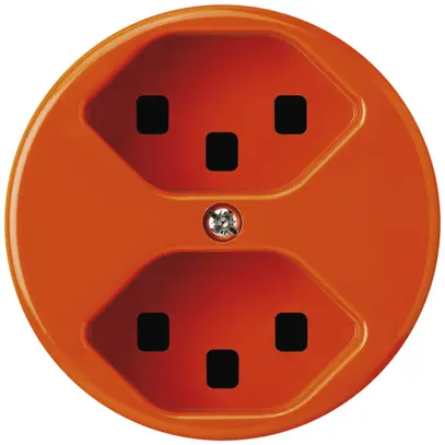 Inserto per presa basico 2×tipo 23 arancione con morsetti innesto 