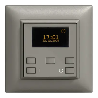 Minuteur astro. ENC ON-OFF 1c/1t ZEP EDIZIOdue gris foncé 