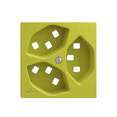 Kit montaggio Feller EDIZIOdue, per presa 3×T23 1×separato, lemon 