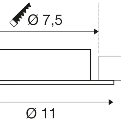 Cadre d'encastrement SLV NEW TRIA 75 aluminium Ø110×26mm blanc 
