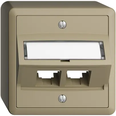 Kit de montage AP S-One EDIZIOdue FX pour 2×RJ45 oblique, sand 