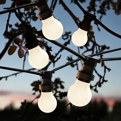 Ghirlanda M. Schönenberger 230V 10W 10×LED E27 bianco caldo 10m IP44 T13 IP55 