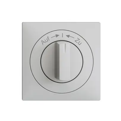 Kit front. EDIZIOdue Auf->I<-Zu 60×60mm grigio chiaro per interr.rot. 