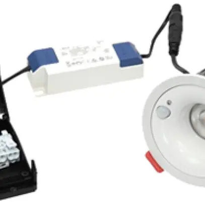 Downlight LED DOTLUX PIRSOlight PIR 12W 1050lm 930 36° Ø85mm bianco 