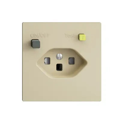 UP-Steckdose EDIZIOdue T23 FI 30mA F, shutter, vanille 