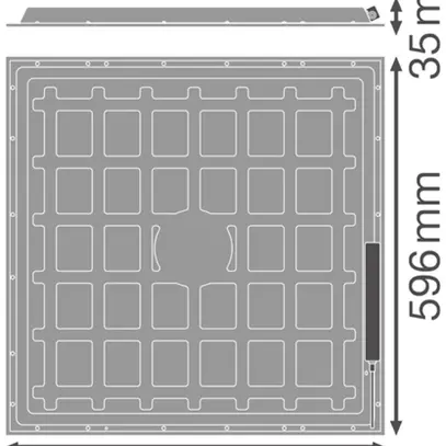 Plafonnier INC LED LEDVANCE Panel Essential 36W 3200lm 4000K 596×596mm blanc 