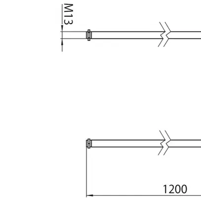 Suspension à tube Sylvania OneTrack M13 métal Ø13×1200mm blanc 
