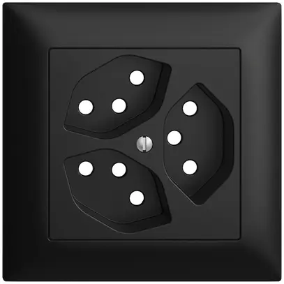 Kit frontale EDIZIOdue nero 88×88mm 3×T13 