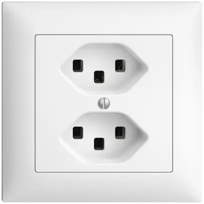 Presa INC 2×T23 16A EDIZIOdue bianco, con morsetti innest. 