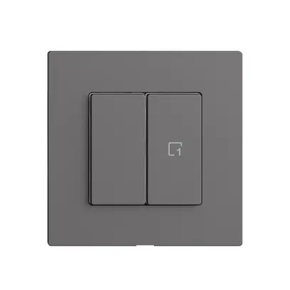Commande pour interrupteur 1c scène/2t Edue Wiser gris foncé 