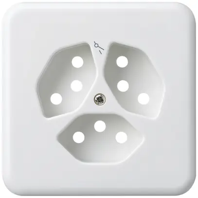 Plaque de recouvrement grd.I 3×type 13/1 blanc basico 