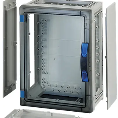 Scatola p.apparecchio Hensel FP 0241 gr.vuoto con porta tr chiuso 276×366×186mm 