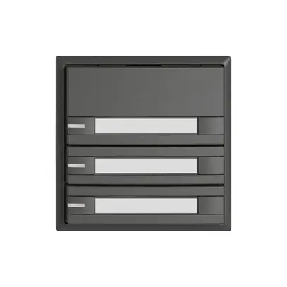 Poussoir KNX RGB EDIZIO.liv SNAPFIX® capteur temp.RGB-LED étiqu.3×com.2T grf 