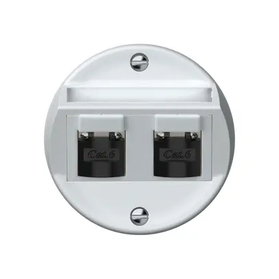 Scatola di raccordo origin 2×RJ45 8(8) cat.6 obliquo schermate 60×60mm bianco 