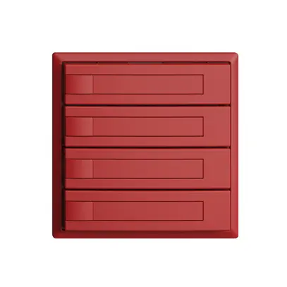 Poussoir ENC KNX 4× EDIZIOdue berry RGB sans LED avec insert papier 