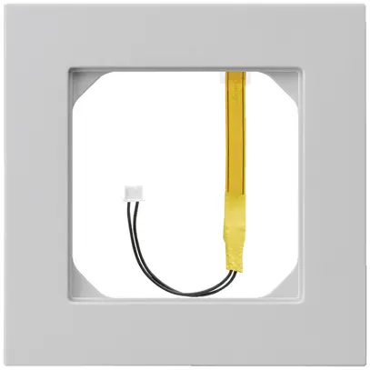 Cadre de recouvrement kallysto.pro 1×1 gris clair pour éclairage en coin blanc 