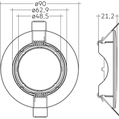 Abdeckring Tridonic ACS TRIM RING SWIVEL Ø68mm 30° Nickel 