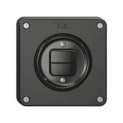 Contatto per tapparelle NEVO, 1-canale, profondità 18 mm, 87×87 mm, nero 