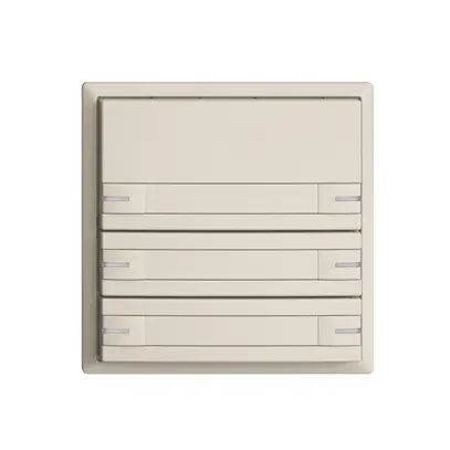 Poussoir KNX RGB EDUE, 250mW, a.LED RGB, a.papier, 6×poussoir, 1×touche, crema 