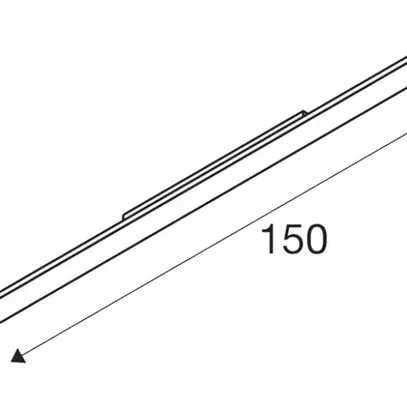 Spot LED SLV SIGHT EASY 66W 10200lm 930 25° DALI AD3PH 1500mm blanc 